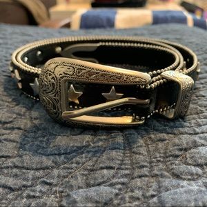 Topshop Black/Silver Star Belt